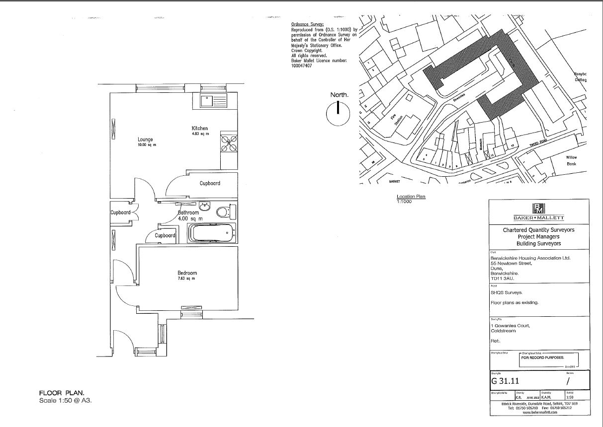 1 bedroom ground floor flat in ColdstreamGowanlea Court, Scottish