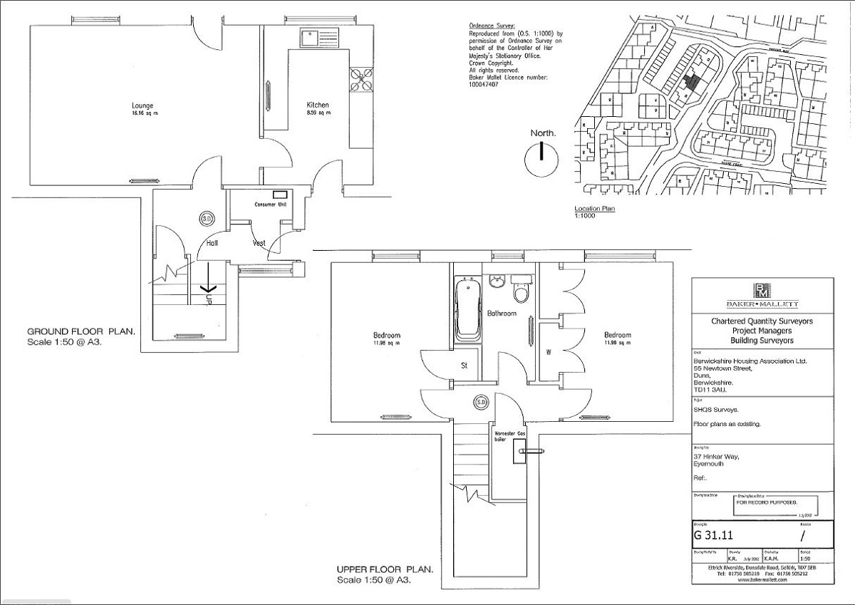 2 bedroom mid terraced house in Eyemouth Deanhead, Scottish Borders